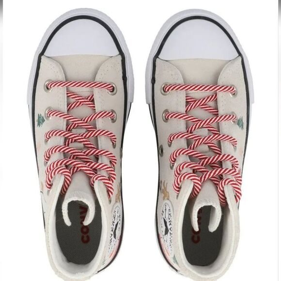 Converse Chuck Taylor All Star High "Winter Holidays" suede Shoes, Size 11 - Picture 11 of 13